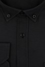 La pupa black plain shirt with textured weave and pocket