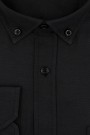 Man's black shirt with textured weave and pocket
