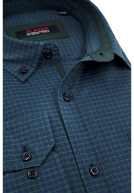 Man's blue shirt with a pocket