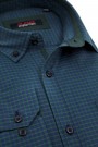 Man's blue shirt with a pocket