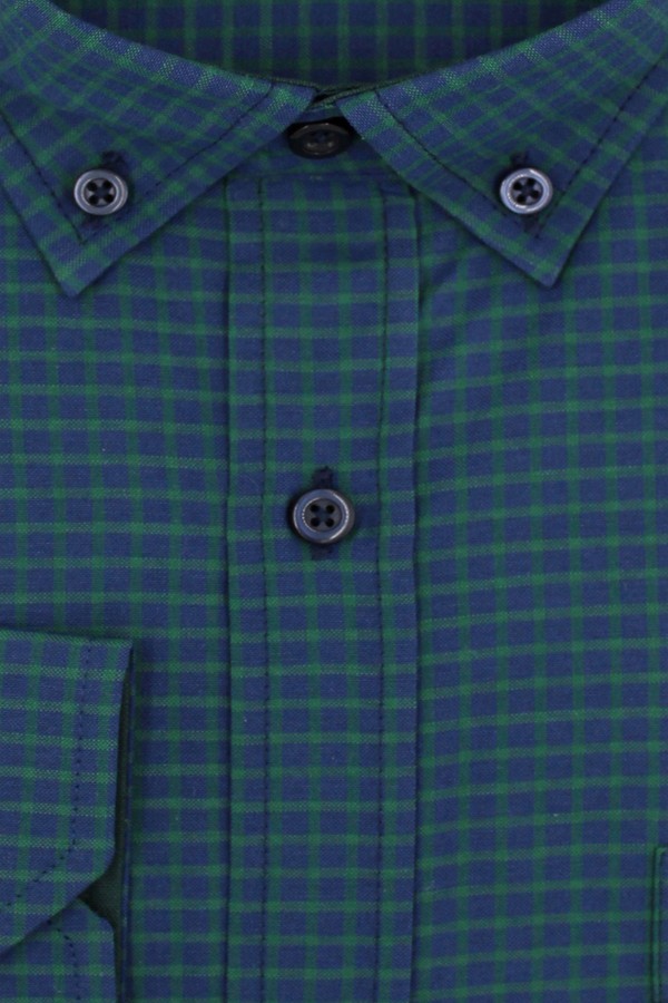 Man's blue shirt with a pocket