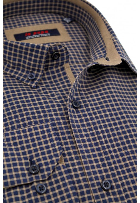 Man's dark blue with a pocket