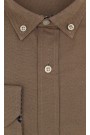 Man's brown shirt with a pocket