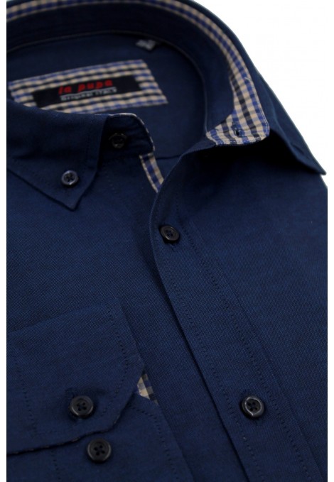 Man's blue shirt with a pocket