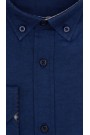 Man's blue shirt with a pocket