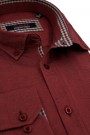 Man's bordeuax shirt with a pocket