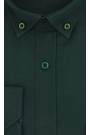 Man's dark green shirt with a pocket