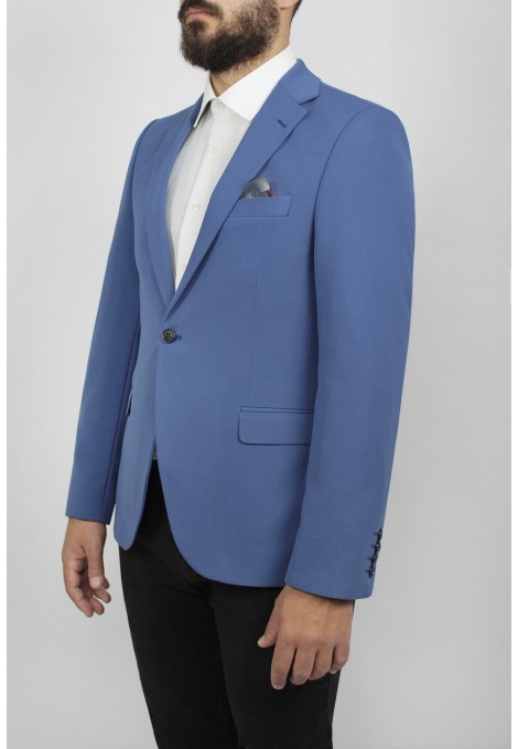 Man’s raf blue blazer with textured weave 