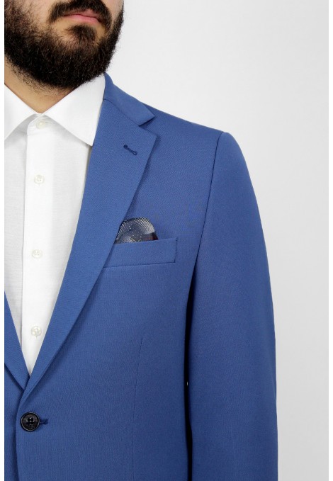 Man’s raf blue blazer with textured weave 