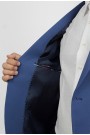 Ανδρικό μπλέ raf σακάκι με σχέδιο ύφανσης 