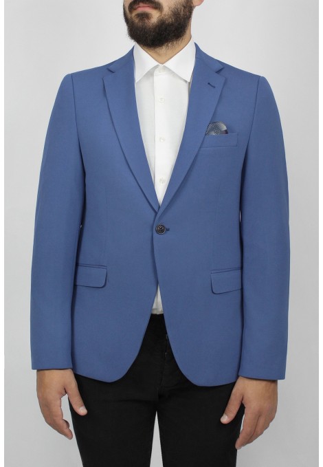 Man’s raf blue blazer with textured weave 