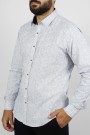 Ανδρικό λευκό  πουκάμισο σχεδιαστικό slim fit    