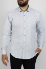 Ανδρικό λευκό  πουκάμισο σχεδιαστικό slim fit    