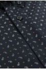 Aνδρικό σκούρο μπλε πουκάμισο σχεδιαστικό slim fit