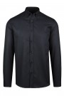Ανδρικό μαύρο πουκάμισο με σχέδιο ύφανσης slim fit    