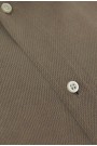Ανδρικό καφέ πουκάμισο με σχέδιο ύφανσης slim fit