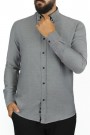  Ανδρικό μαύρο πουκάμισο  σχεδιαστικό slim fit