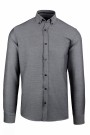  Ανδρικό μαύρο πουκάμισο  σχεδιαστικό slim fit