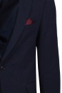 Ανδρικό μπλέ σακάκι με σχέδιο ύφανσης mixed wool
