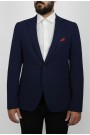 Man’s blue blazer with textured weave 