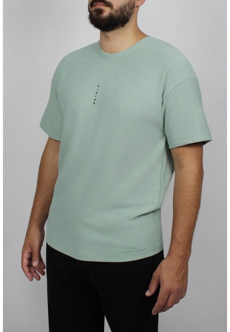 Ανδρική πράσινη μπλούζα oversized 