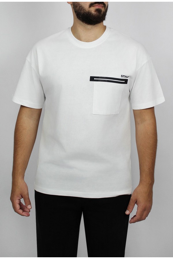 Ανδρική Λευκή  μπλούζα oversized 