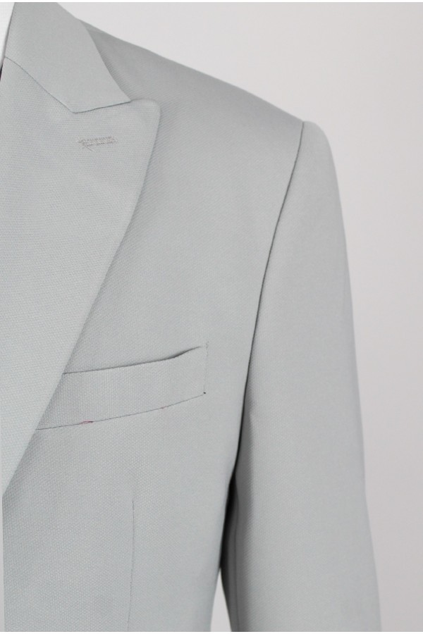 Ανδρικό ανοιχτό γκρι κοστούμι mixed wool