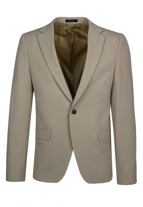 Man’s beige blazer with textured weave 