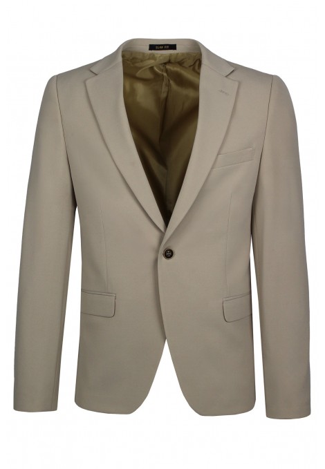 Beige man’s blazer with textured weave 