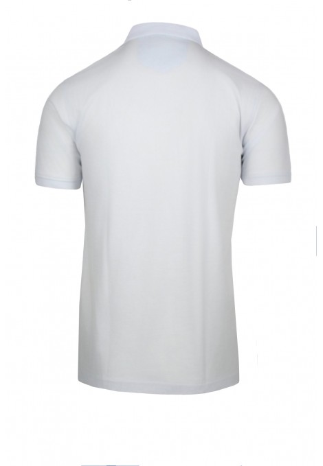 Man’s whie t-shirt polo