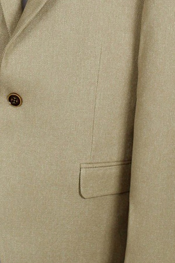 Ανδρικό camel σακάκι με σχέδιο ύφανσης mixed wool