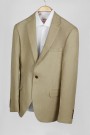  Ανδρικό camel σακάκι με σχέδιο ύφανσης mixed wool