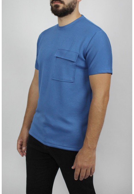 Ανδρική μπλε μπλούζα oversized 