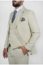 Ανδρικό μπεζ κοστούμι mixed wool