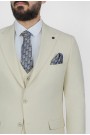 Ανδρικό μπεζ κοστούμι mixed wool