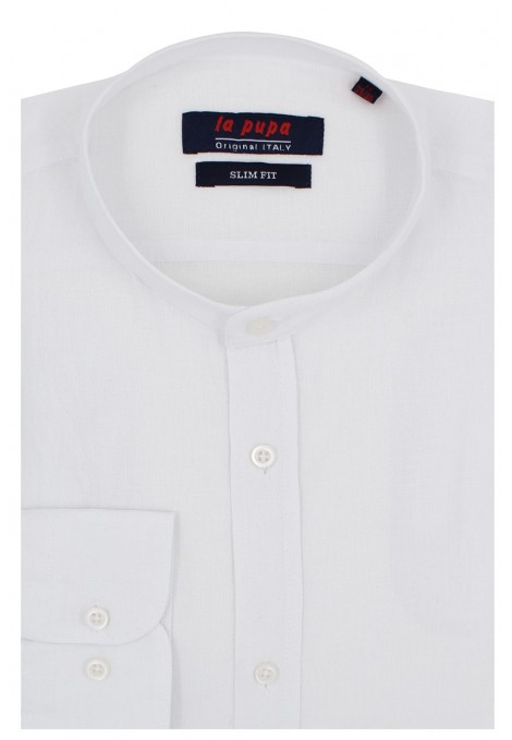 Man's white shirt mao slim fit