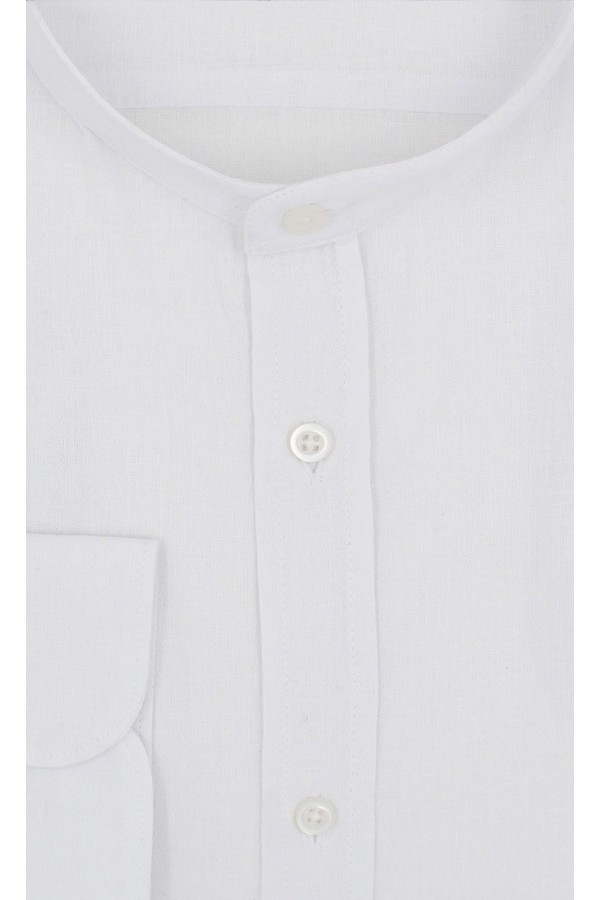 Man's white shirt mao slim fit