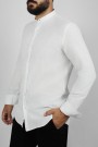 Man's white shirt mao slim fit