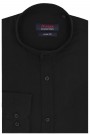 Man's black shirt mao slim fit