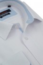 Ανδρικό λευκό πουκάμισο με σχέδιο ύφανσης slim fit
