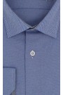 Ανδρικό σιέλ πουκάμισο με σχέδιο ύφανσης slim fit
