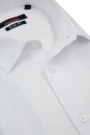  Ανδρικό λευκό πουκάμισο με σχέδιο ύφανσης slim fit