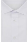  Ανδρικό λευκό πουκάμισο με σχέδιο ύφανσης slim fit