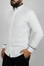Ανδρικό λευκό  γαμπριάτικο πουκάμισο slim fit