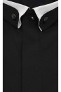  Ανδρικό μαύρο γαμπριάτικο πουκάμισο slim fit