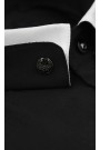  Ανδρικό μαύρο γαμπριάτικο πουκάμισο slim fit