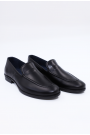 Ανδρικά δερμάτινα μαύρα loafers