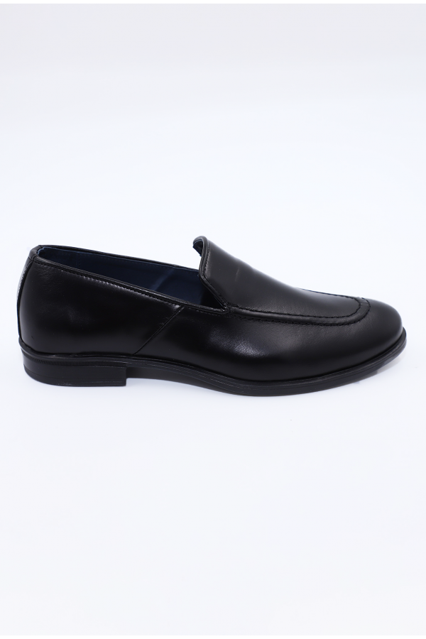 Ανδρικά δερμάτινα μαύρα loafers