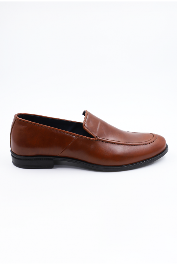 Ανδρικά δερμάτινα καφέ loafers