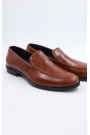 Ανδρικά δερμάτινα καφέ loafers
